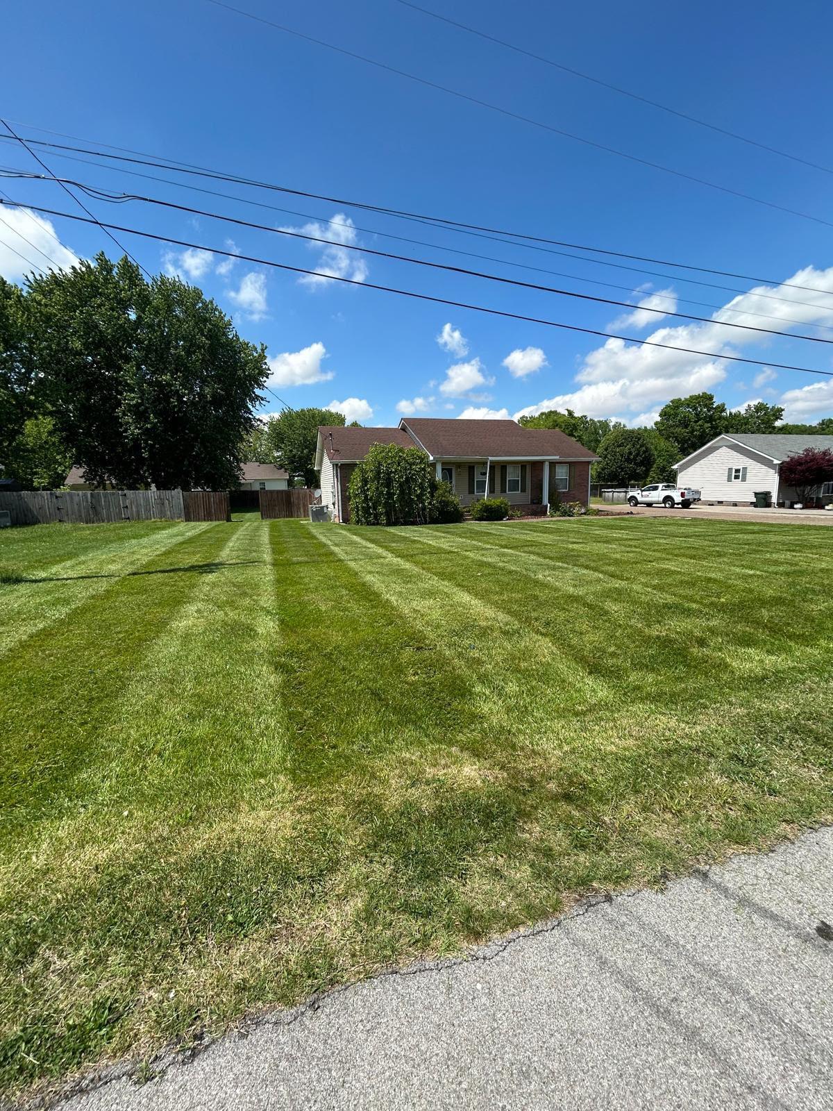Clean lawn finish after mowing